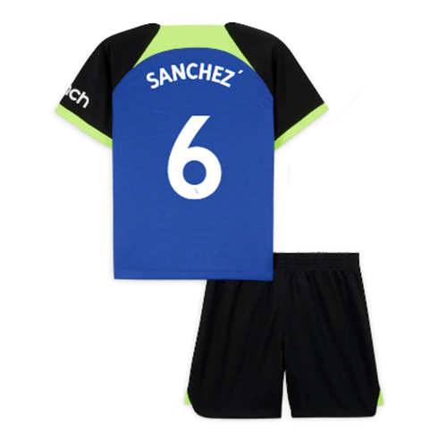 Tottenham Hotspur Davinson Sanchez #6 Fußballbekleidung Auswärtstrikot Kinder 2022-23 Kurzarm (+ kurze hosen)